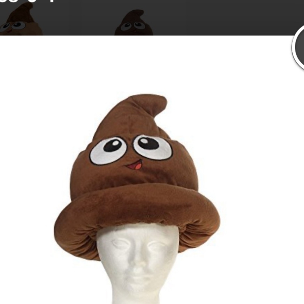 Fiesta Toy Brown Emoji Emoticon   Poop Hat plush 12 inches NWOT